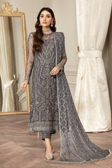 Zarif Formal Net Dress( Unstitched )   Design No : 1635