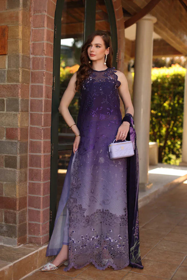 Noor by Sadia Asad Lawn Embroidered & Printed 3 Piece Dress - 1954