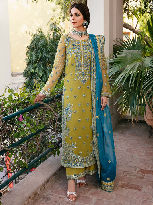 Akbar Aslam Formal Chiffon Dress Design No 1544