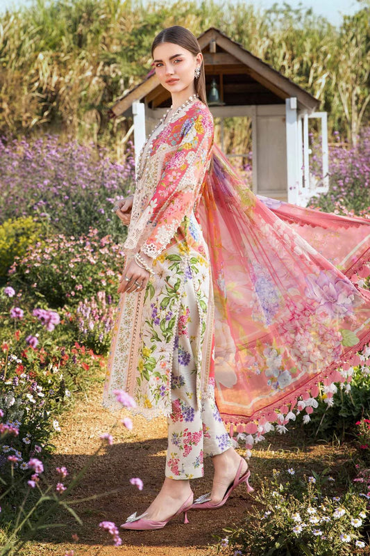 Maria.b Mprint 3 Piece Unstitched Printed Lawn Suit | MPT-2509-B