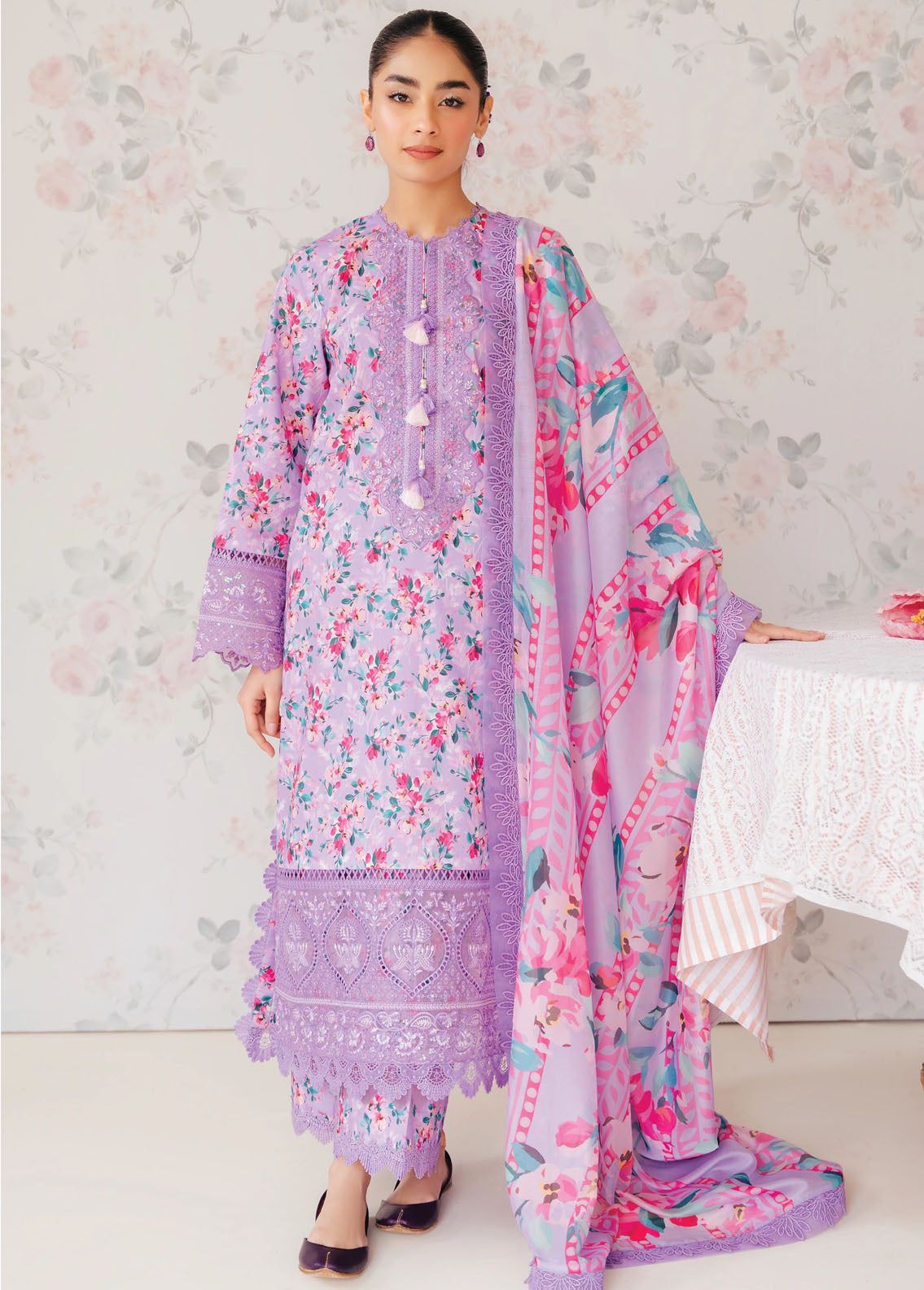 AFROZE  LAWN COLLECTION AL-Orchid-24