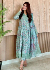 Iznik Lawn Dress Design No : IZK - 029