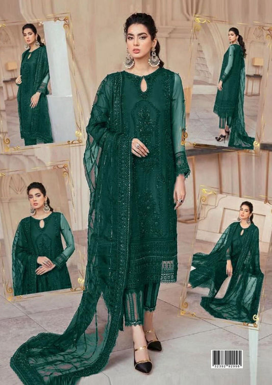 Mushq Formal Net Dress - Green