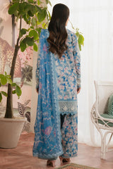AFROZEH SCILLA DIGITAL PRINT & EMBROIDERED LAWN 3 PIECE DRESS