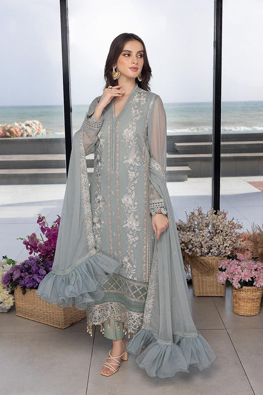 Azure Luxuxy Chiffon Dress   Design No : 1498