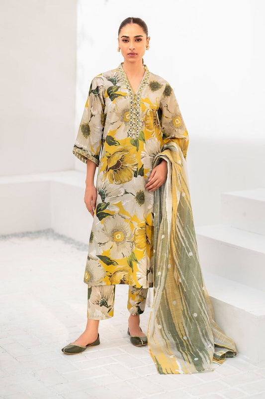 BAROQUE LAWN 3PC WITH LAWN PRINTED SHIRT & TROUSER
