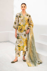 BAROQUE LAWN 3PC WITH LAWN PRINTED SHIRT & TROUSER