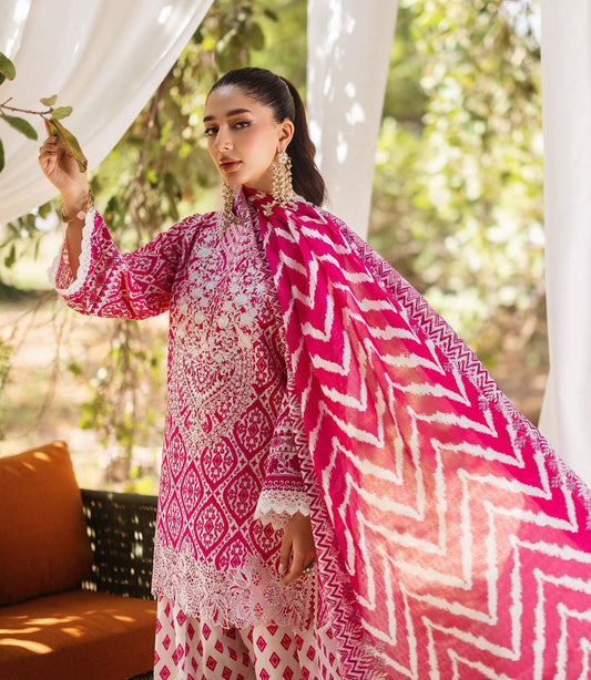 Zainab Chottani 2024 Lawn shocking pink