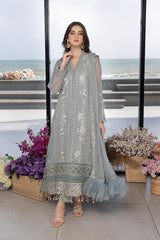 Azure Luxuxy Chiffon Dress   Design No : 1498