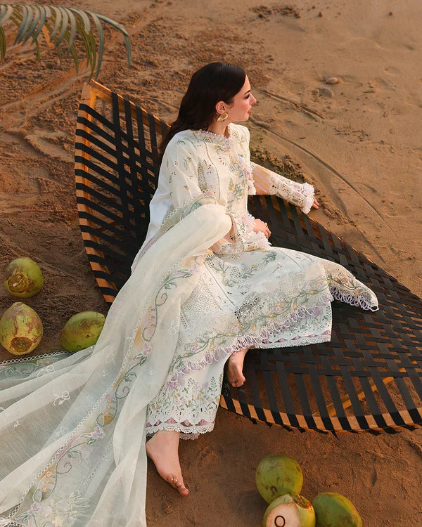 Qalamkar Luxury Lawn Embroidered 3 Piece Unstitched SA-10 ILARA - 1919