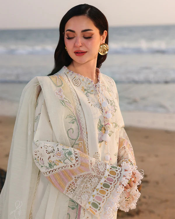 Qalamkar Luxury Lawn Embroidered 3 Piece Unstitched SA-10 ILARA - 1919