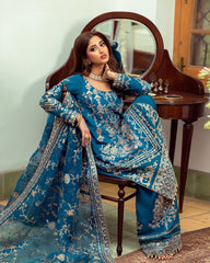 Faiza Saqlain Luxuxy Organza Dress Design No : 1520