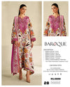 BAROQUE LAWN EMBROIDERED & PRINTED 3 PIECE DRESS - 1887 WHITE