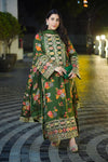 Aneelas Silk Dress Embroidered 3 Piece Unstitched LUX-15 (Green)