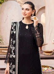 Azure Black Sami Pure Chiffon Formal Collection 3pc