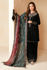 JAZMIN EMBROIDERED VELVET FORMAL VF-2037