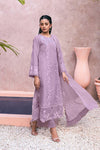 Azure Luxury Chiffon 3 Pc Suit Design No : 1708