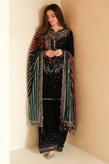 JAZMIN EMBROIDERED VELVET FORMAL VF-2037