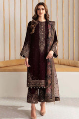 Jazmine - 3PC Velvet Embroidered Suit