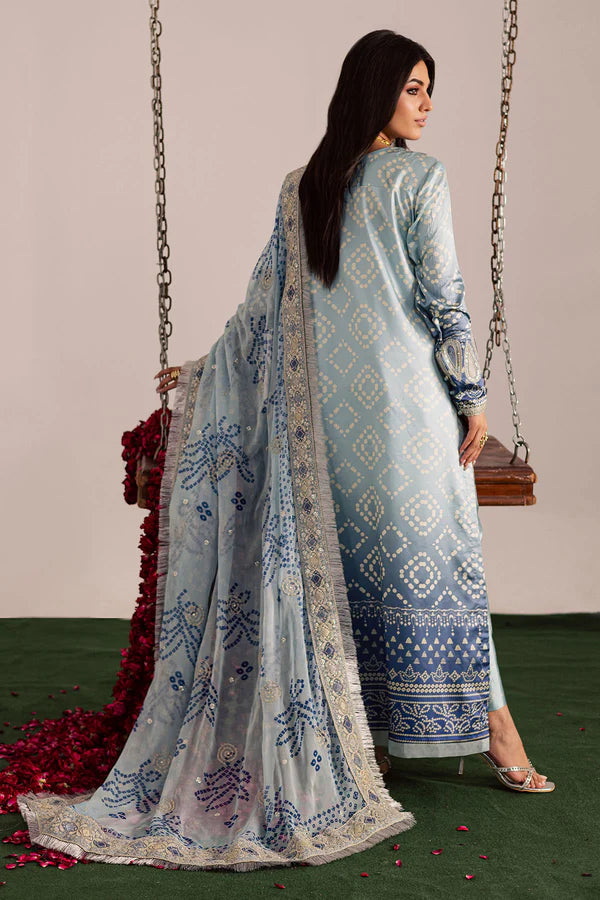 Nureh Lawn Embrodiered & Printed 3 Piece Dress - 1894