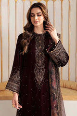 Jazmine - 3PC Velvet Embroidered Suit