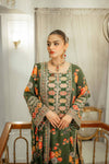 Aneelas Silk Dress Embroidered 3 Piece Unstitched LUX-15 (Green)