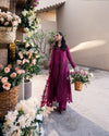 1771 Qalamkar Chikankari Lawn Suits Unstitched 3 Piece QLM25SL FK-11 Violet - Summer Collection
