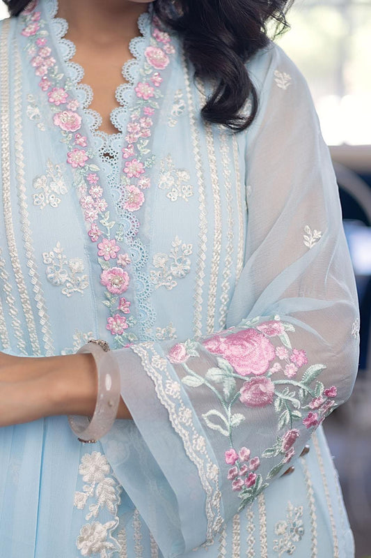 Azure Luxuxy Chiffon Dress   Design No : 1487
