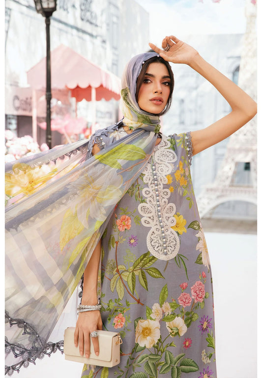 Maria.b Mprint Lawn D - 2604 Grey