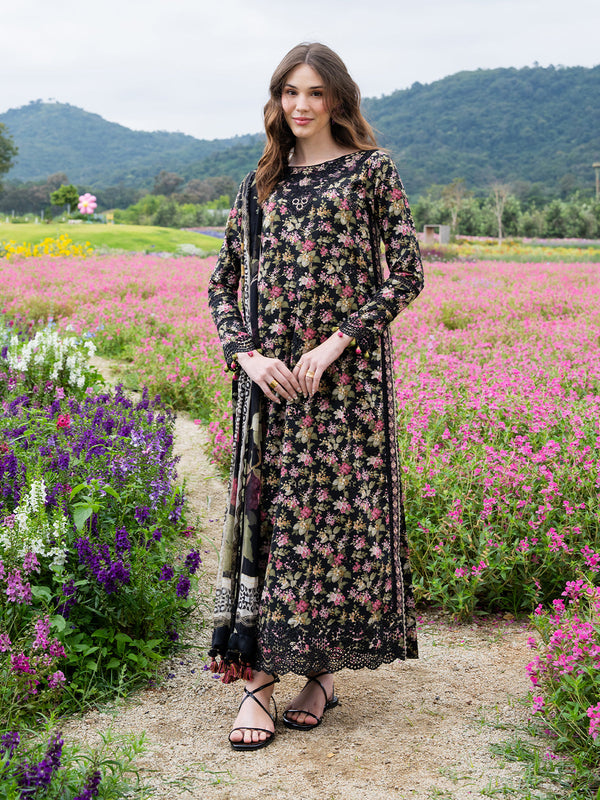 Izel Lawn Embroidered & Printed 3 Piece Dress - 1939