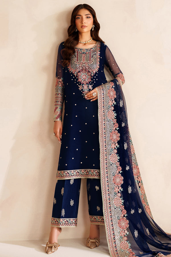 FARASHA NAVY LUX CHIFFON D - 1846