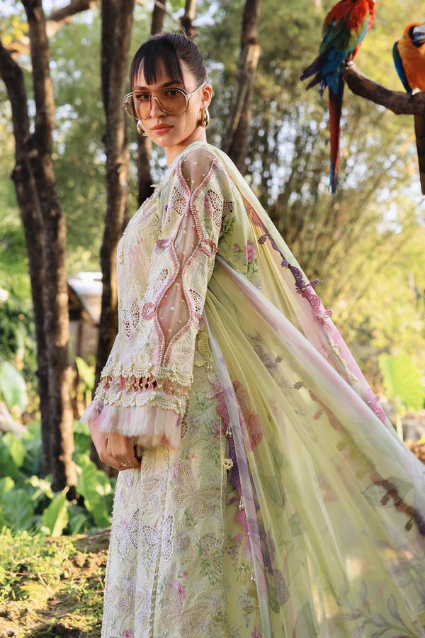 Maria.B - Luxury Lawn Embroidered Unstitched 3 Piece - 1927 LIGHT YELLOW
