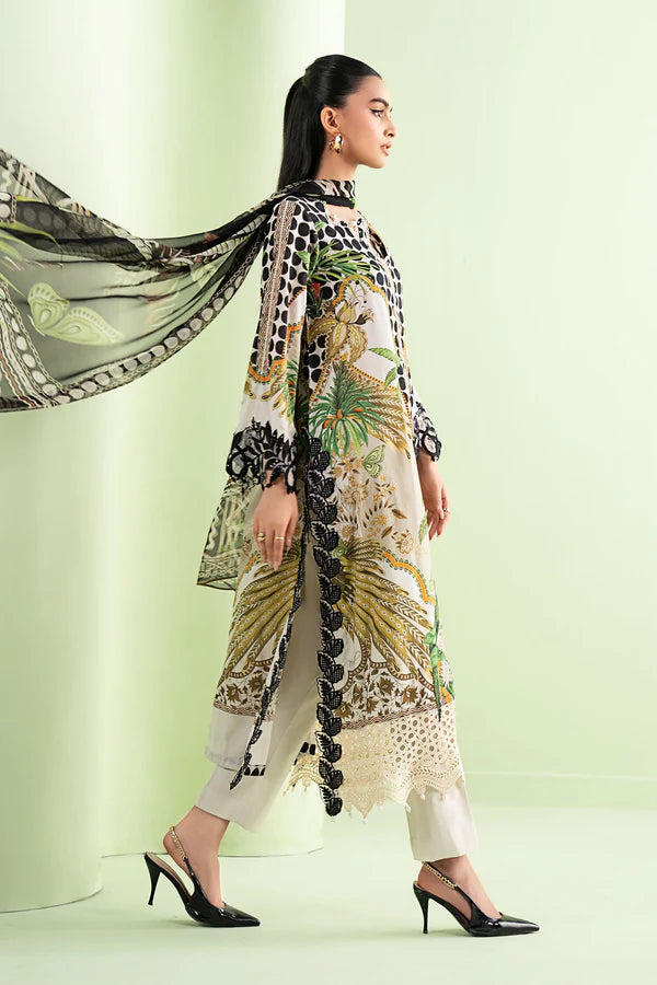 Maria B Lawn Embroidered & Printed 3 Piece Dress - 1942