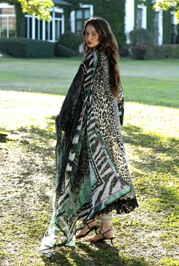 Elaf - Luxury Lawn Embroidered 3 Piece Unstitched - 1929 B