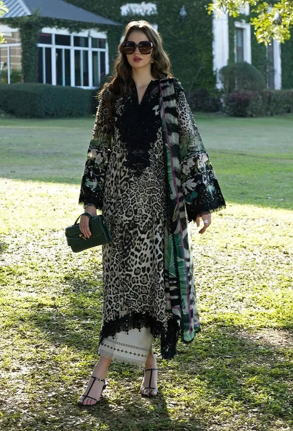 Elaf - Luxury Lawn Embroidered 3 Piece Unstitched - 1929 B