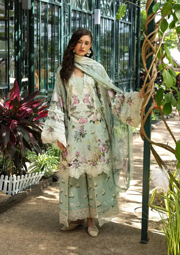 Elaf Lawn Embroidered & Printed 3 Piece Dress - 1941