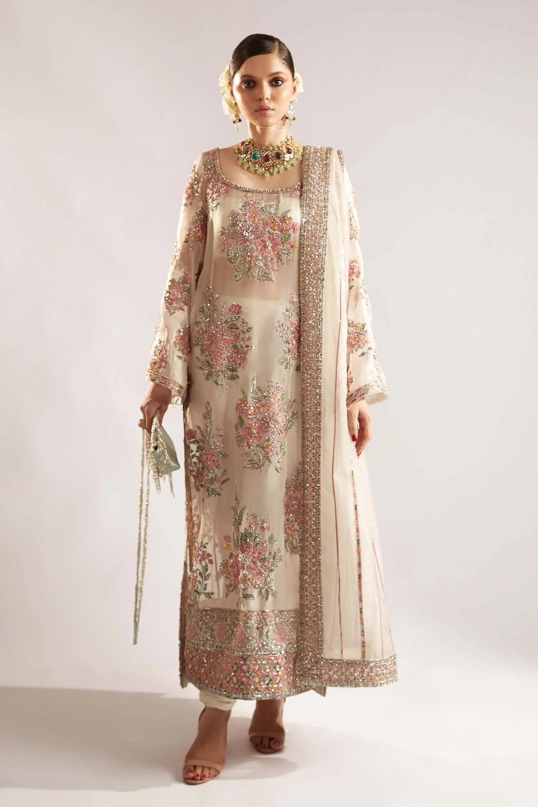 Shop Premium Unstitched Organza Dresses Online in Pakistan .  Eastern  Fashion