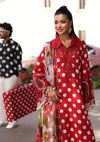 MARIA B LAWN EMBROIDERED & PRINTED 3 PIECE DRESS | 1957 RED