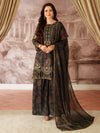 Mohagni Lawn Embroidered & Printed 3 Piece Dress - 1911