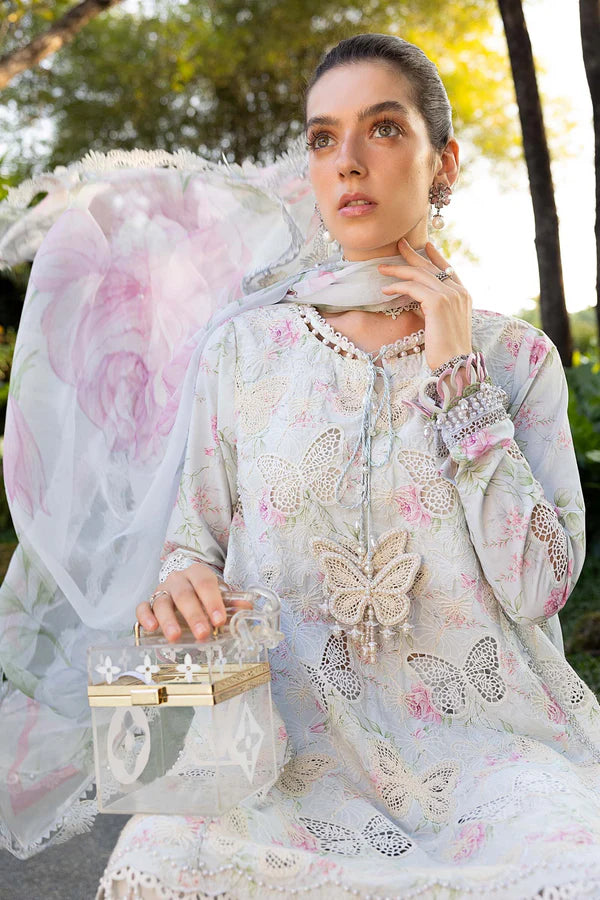 Maria.B - Luxury Lawn Embroidered Unstitched 3 Piece - 1927 GREY