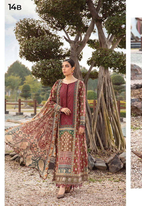 Maria.B Mprint Lawn Dress- Design No:2114 - Eastern Fashion