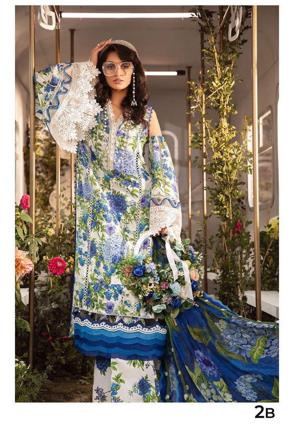 Maria b Lawn Collection Dress-No: -2102A/B-B-24 - Eastern Fashion