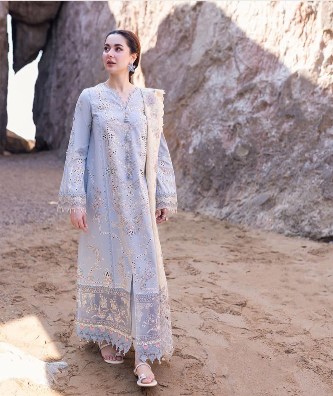 Qalamkar Sahil Kinare Lawn Dress- No: 1597 - Eastern Fashion