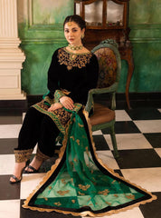 Zainab Chottani Velvet BLACK Design No : 1409