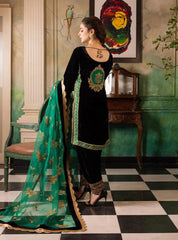 Zainab Chottani Velvet BLACK Design No : 1409