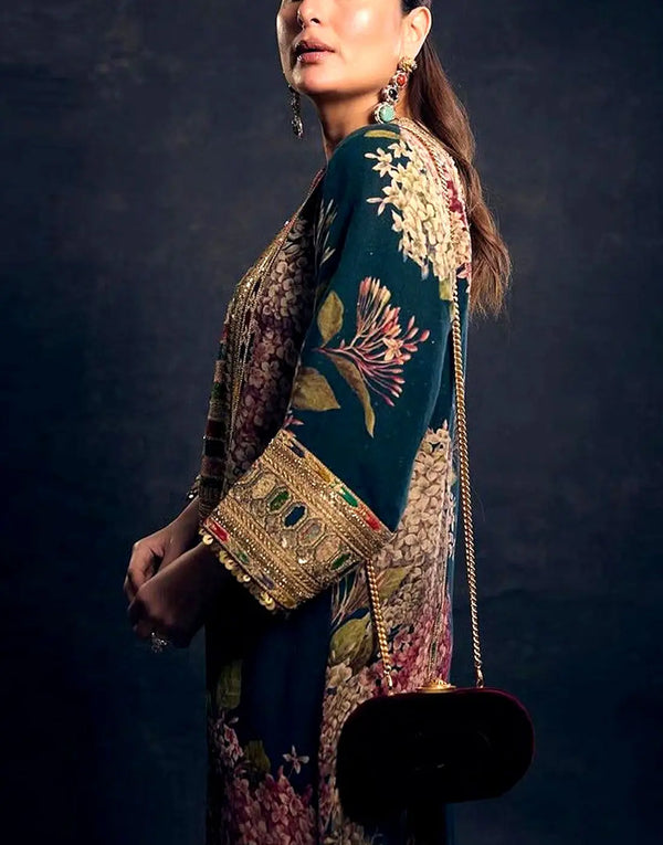 Sabyasachi Lawn Embroidered & Printed 3 Piece Dress - 1898