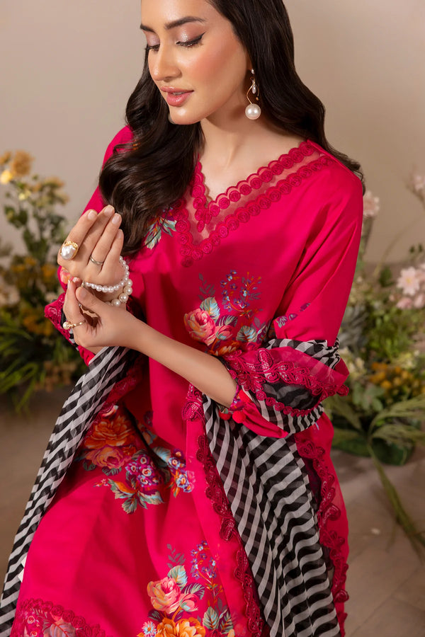 Charizma Lawn Embrodiered & Printed 3 Piece Dress - 1930