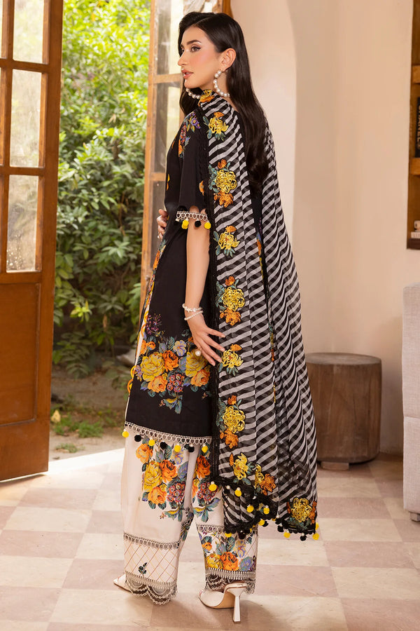 Charizma Lawn Embrodiered & Printed 3 Piece Dress - 1926