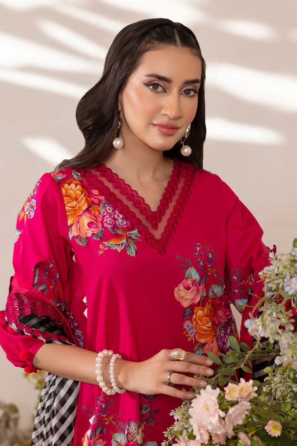 Charizma Lawn Embrodiered & Printed 3 Piece Dress - 1930