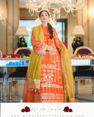 Mohsin Naveed Ranjha Luxuxy Organza Dress  Design No : 1404